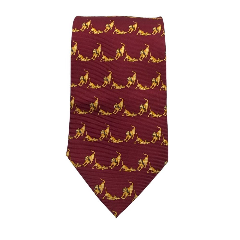 COMO HOUSE Italy Novelty Dog Silk Tie